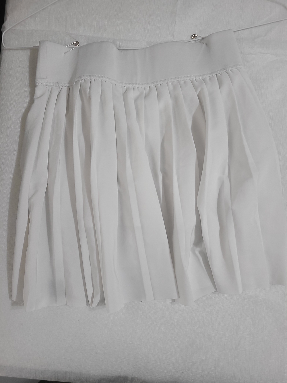 White Pleated Girl's Skirt - Classic Lightweight Midi